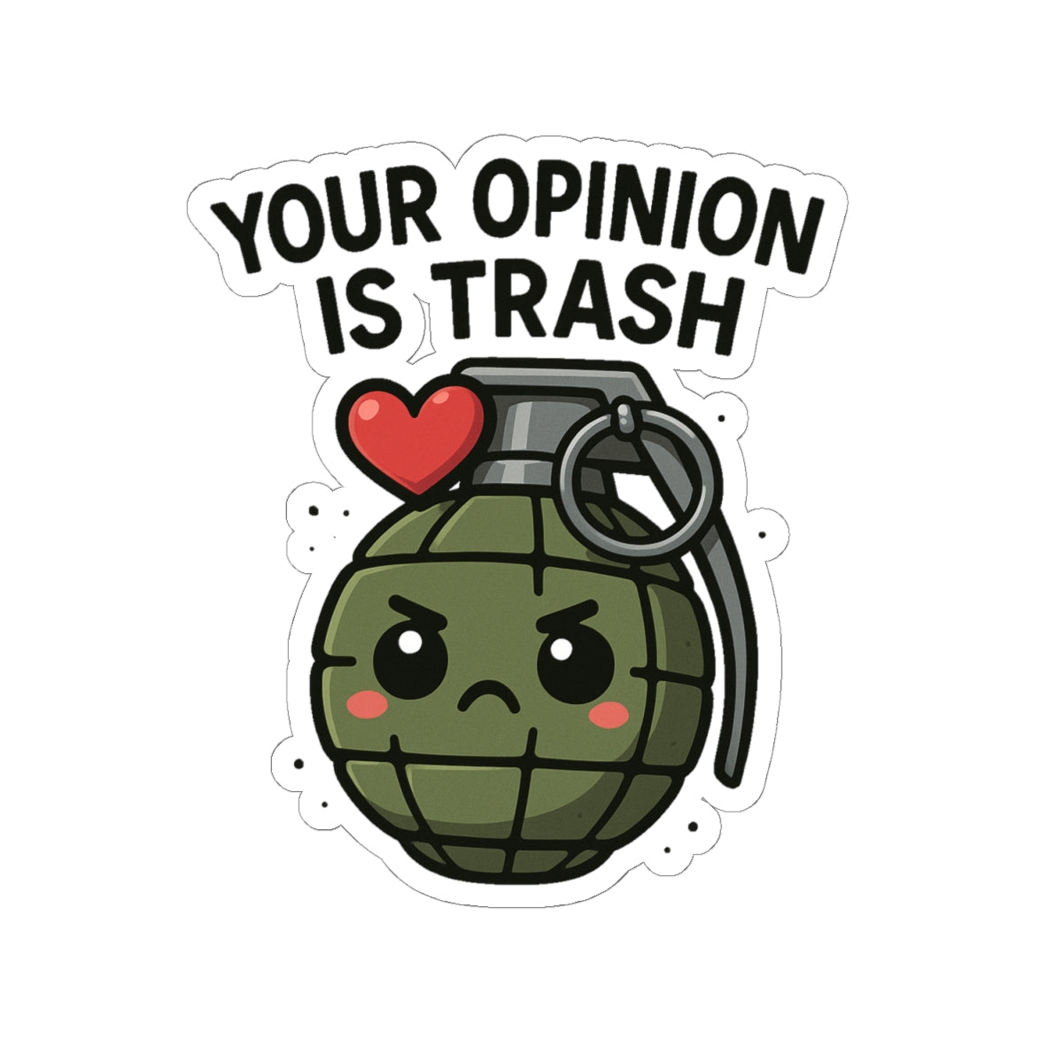 Opinion Grenade Sticker